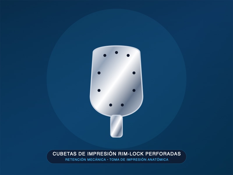 Cubetas de Impresión Rim-Lock Metálicas Perforadas